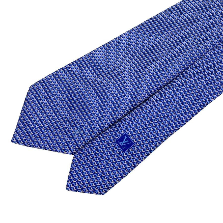 【新品】ルイヴィトン LOUIS VUITTON ネクタイ タイ クラヴァット ダイヤモンドブイ8CM ロゴ イニシャル マリーヌ ブルー 青 ギフト プレゼント メンズ M71200 | LOUIS VUITTON | 06