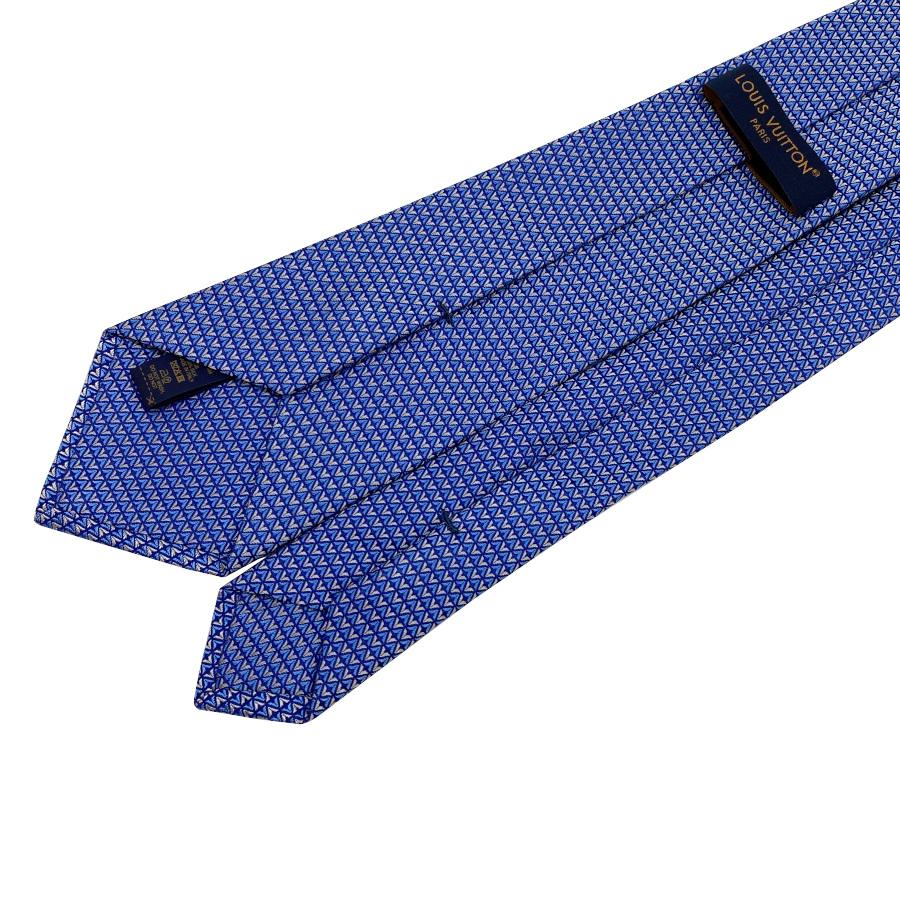 【新品】ルイヴィトン LOUIS VUITTON ネクタイ タイ クラヴァット ダイヤモンドブイ8CM ロゴ イニシャル マリーヌ ブルー 青 ギフト プレゼント メンズ M71200 | LOUIS VUITTON | 07
