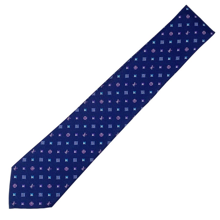国内完売商品【新品】ルイヴィトン LOUIS VUITTON ネクタイ クラヴァット・モノグラム ハーロー 8CM シルク 100％ ネイビー 青 ロゴ ギフト プレゼント M76609 | LOUIS VUITTON | 02