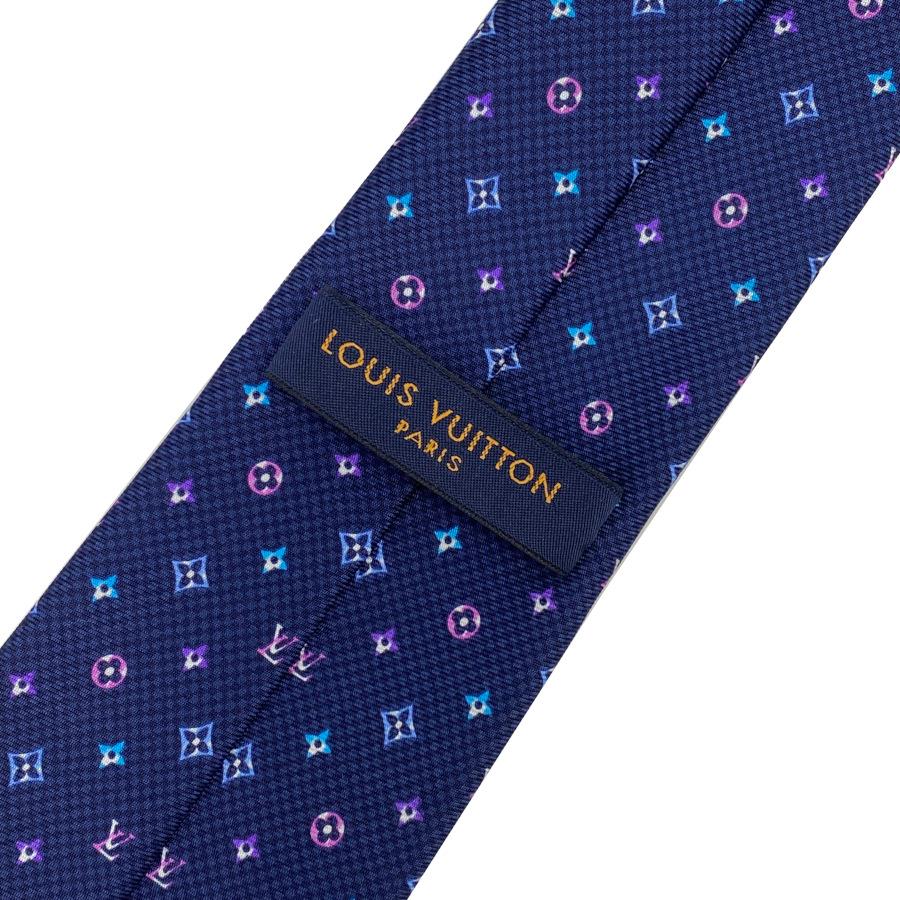 国内完売商品【新品】ルイヴィトン LOUIS VUITTON ネクタイ クラヴァット・モノグラム ハーロー 8CM シルク 100％ ネイビー 青 ロゴ ギフト プレゼント M76609 | LOUIS VUITTON | 06