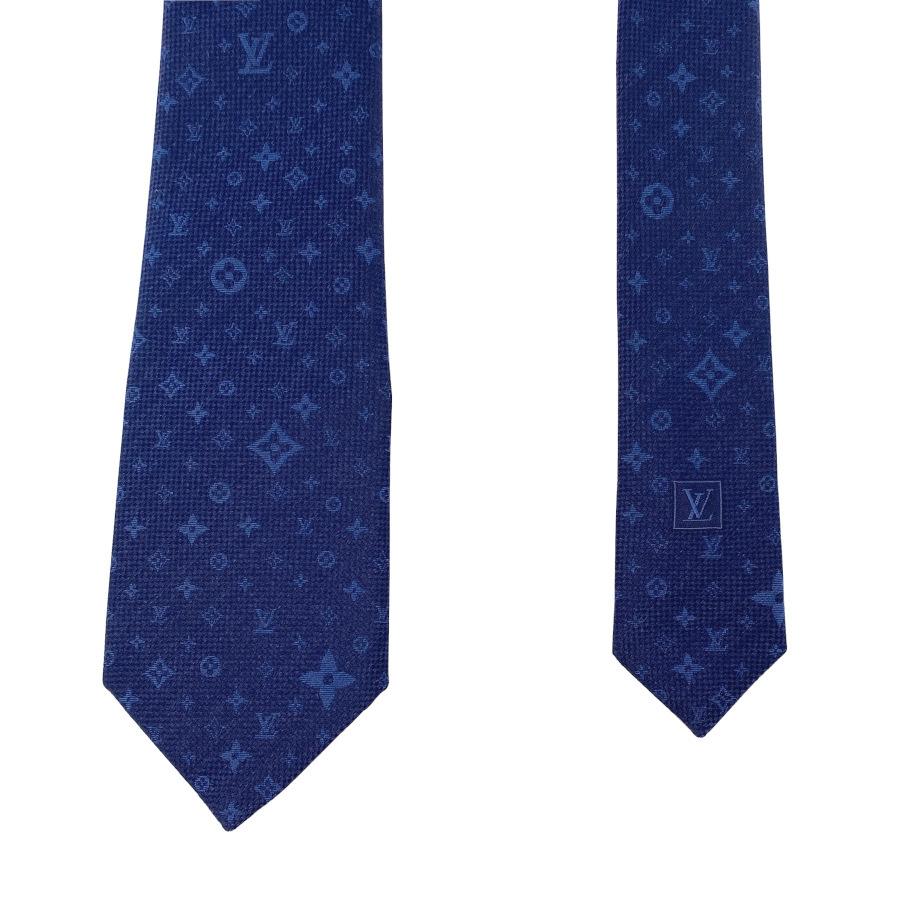 【新品】ルイヴィトン LOUIS VUITTON ネクタイ タイ クラヴァット モノグラム スターズ 7CM ロゴ イニシャル ネイビー ブルー ギフト プレゼント メンズ M78022 | LOUIS VUITTON | 04