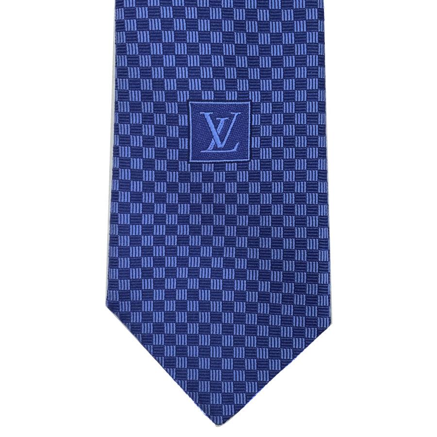ルイヴィトン マイクロダミエ ネイビー ネクタイ 4-116.88 新品 LOUIS VUITTON ルイヴィトン ネクタイ ネイビー ダミエ