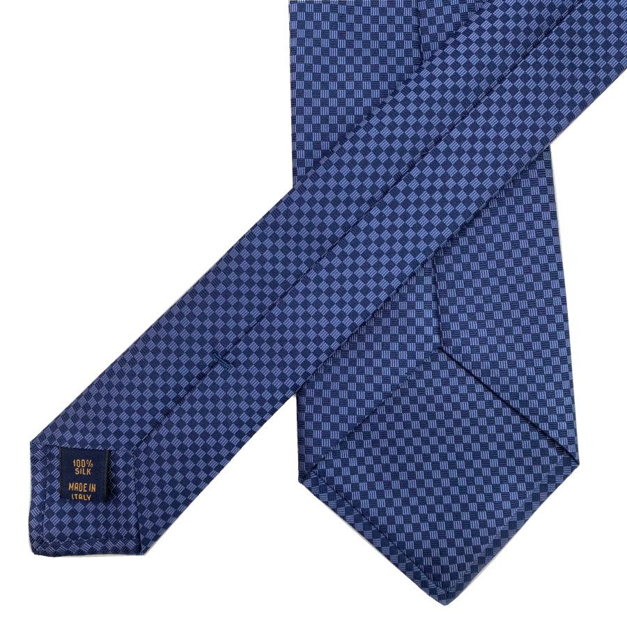 ルイ・ヴィトン　マイクロダミエ　ネクタイ　ネイビー　ロゴ LOUIS VUITTON ルイヴィトン マイクロダミエ/モノグラム ストライプ