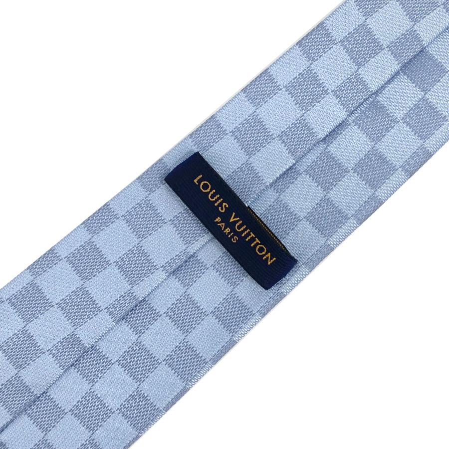 ルイヴィトン LOUIS VUITTON ネクタイ タイ クラヴァット ダミエ クラシック 8CM ブルー クレール 青 ロゴ ダミエ 市松 M78754 新品 | LOUIS VUITTON | 06