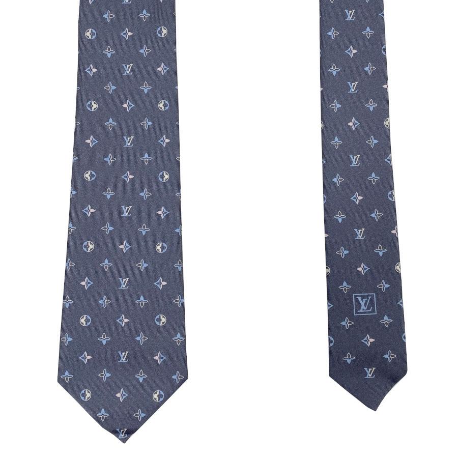 ルイヴィトン　ネクタイ　ブルーグレー系 LOUIS VUITTON（ルイ・ヴィトン） 国内完売商品【新品】ルイヴィトン