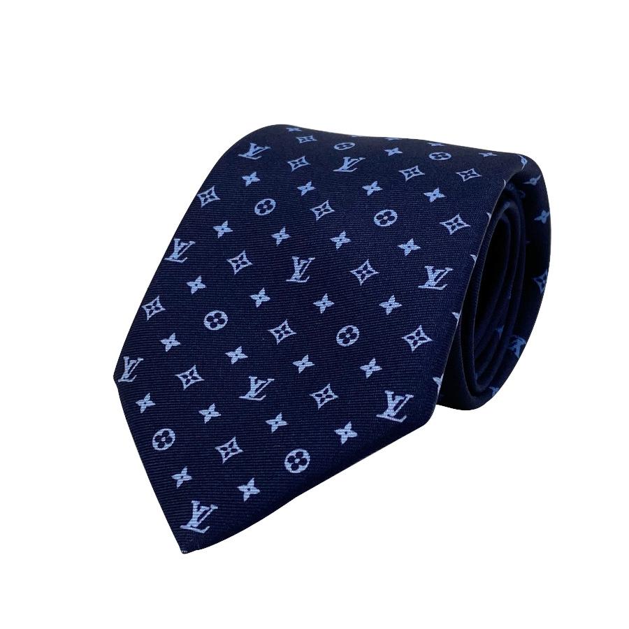 国内完売商品【新品】ルイヴィトン LOUIS VUITTON ネクタイ オールアバウトモノグラムグラディエント 7CM ネイビー シルク メンズ 男性 プレゼントギフト M97751 | LOUIS VUITTON