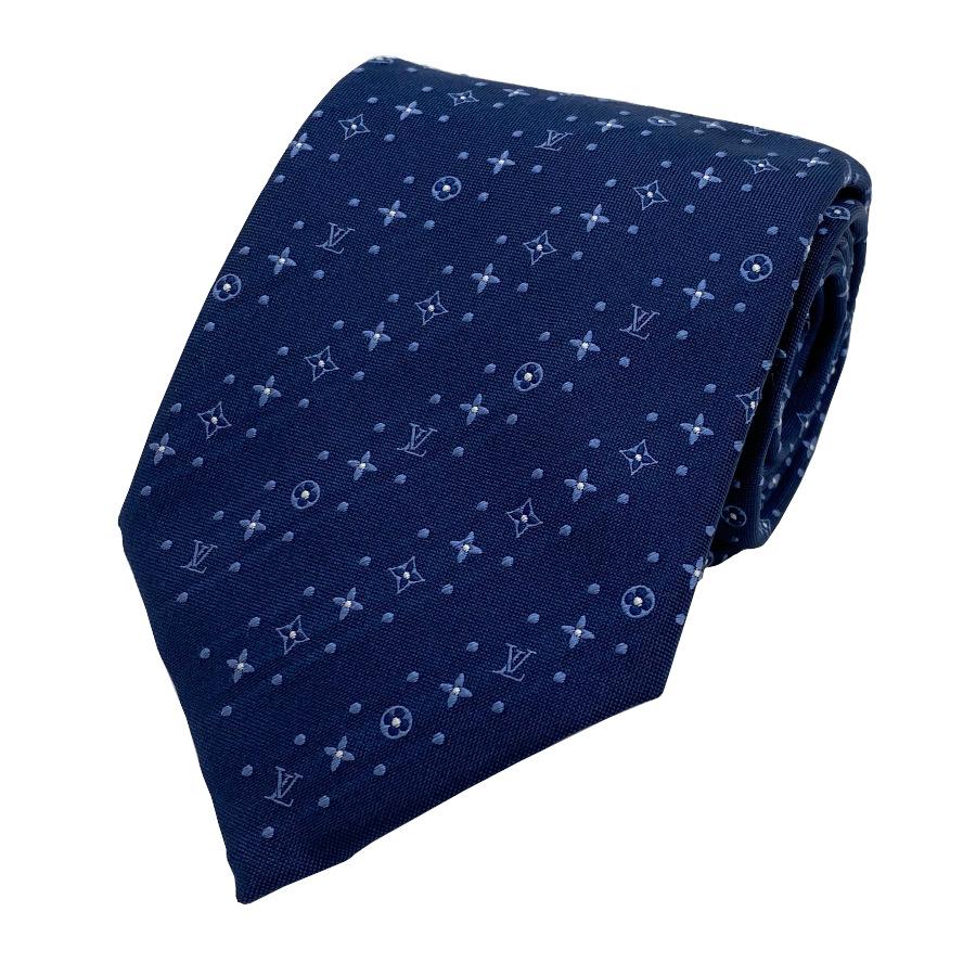 【新品】ルイヴィトン LOUIS VUITTON ネクタイ・ストーミー モノグラム 8CM ネイビー シルク 100％ ロゴ モノグラム ジャカード ギフト プレゼント M97812 | LOUIS VUITTON