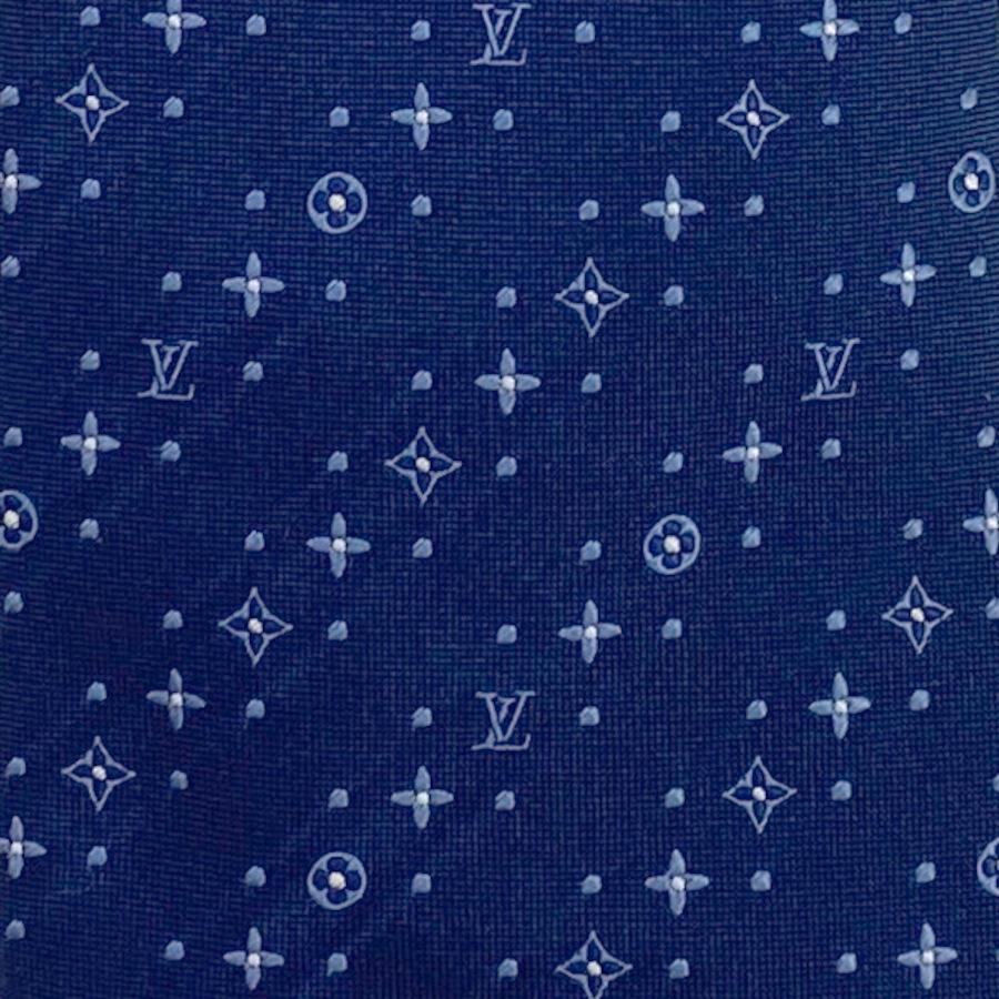 【新品】ルイヴィトン LOUIS VUITTON ネクタイ・ストーミー モノグラム 8CM ネイビー シルク 100％ ロゴ モノグラム ジャカード ギフト プレゼント M97812 | LOUIS VUITTON | 01