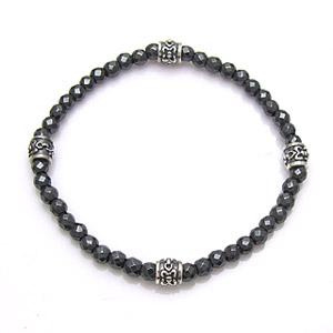 ブレスレット メンズ・レディース パワーストーン シルバーアクセサリー ヘマタイト フレア・百合の紋章 b0533 |  | 03