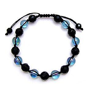 ブレスレット メンズ パワーストーンブレスレット アクアオーラ オニキス b0554 腕周り約16cm(＋約5cm調節可能) |  | 01
