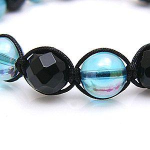 ブレスレット メンズ パワーストーンブレスレット アクアオーラ オニキス b0554 腕周り約16cm(＋約5cm調節可能) |  | 02