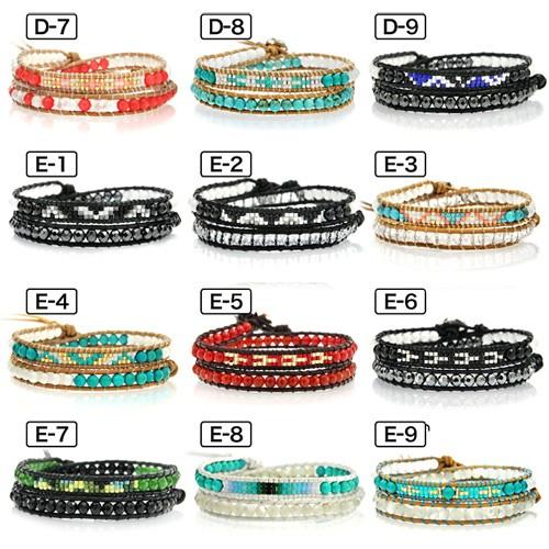 ラップブレスレット レザー ブレスレット 革 パワーストーン天然石 シルバー925 b0563 |  | 04