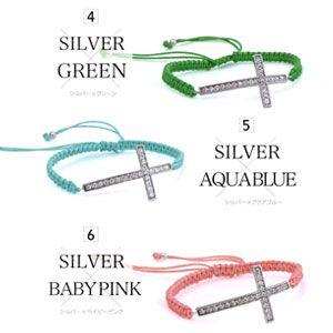 ブレスレット クロスブレスレット ユニセックス クロス 編み込み 腕回り:15〜23cm b0587 |  | 02