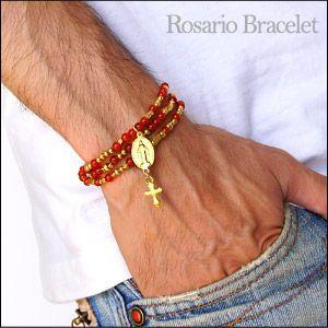パワーストーンブレスレットブレス メンズ ロザリオ クロス マリア b0590 |  | 05
