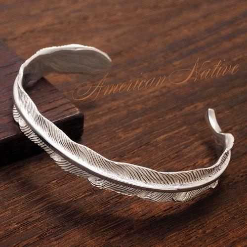 シルバーアクセサリー メンズ バングル ブレスレット ネイティブフェザー 羽根 b0611 |  | 05