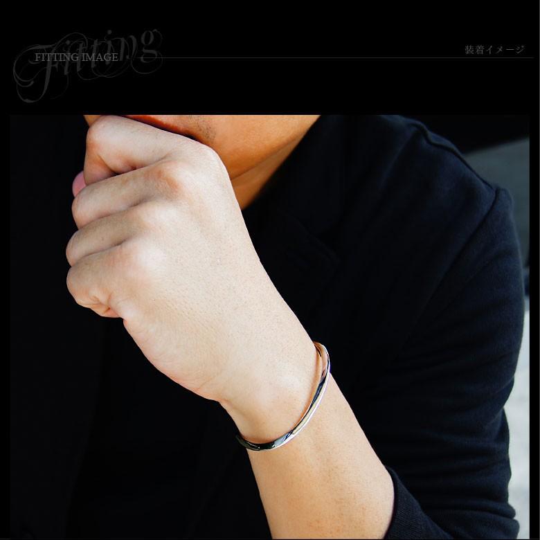 エッジの効いたシャープなヤツ。純銀エッジバングル シルバーアクセサリー ブレスレット シルバー925 メンズ シンプル b0686 |  | 05