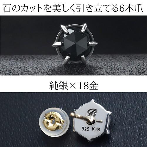 シルバーアクセサリー 18金 K18 ピアス メンズ スピネル ブランド