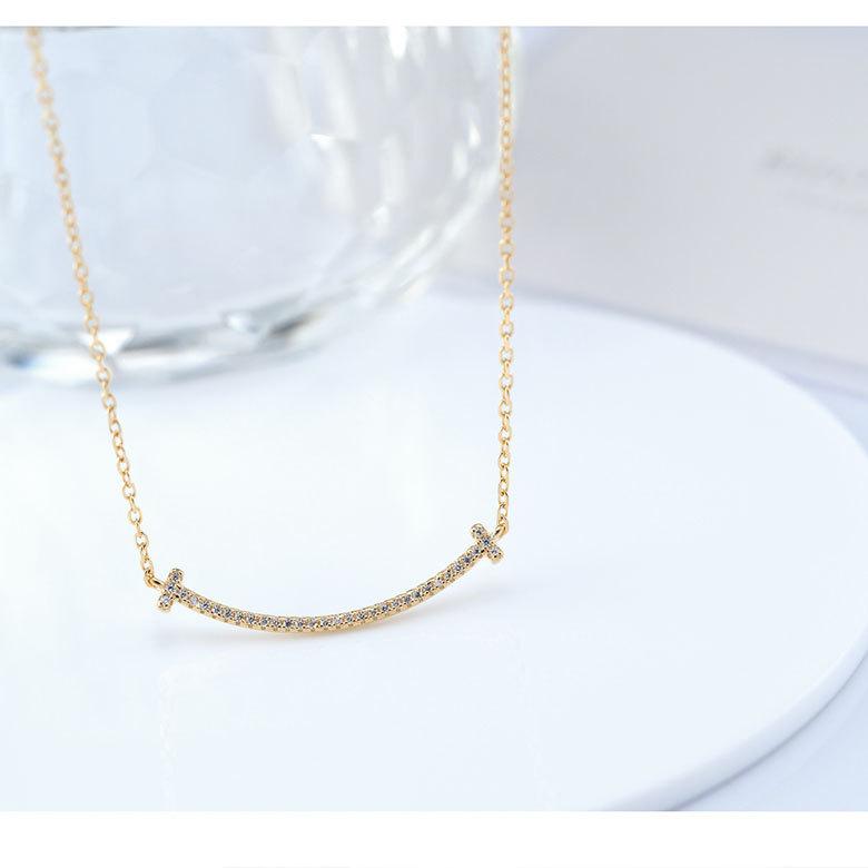 きらきらのスマイルネックレス！ bine0005 シルバーアクセサリー ネックレス レディース スマイル |  | 09