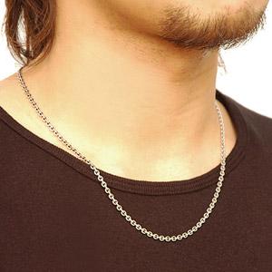 シルバーチェーン ネックレス バイスクールチェーン 幅3.2mm