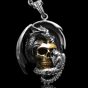 送料無料 シルバーアクセサリー ネックレス ペンダント スカル ドラゴン Pe1474 ペンダントトップのみ Pe1474 シルバーアクセサリー2pieces 通販 Yahoo ショッピング