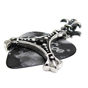 シルバーアクセサリー ペンダント・ネックレス ブラックスター ギターピック pe1591 ペンダントトップのみ |  | 03