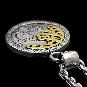 シルバーアクセサリー ペンダント・ネックレス 真鍮・ブラス 鳥獣戯画