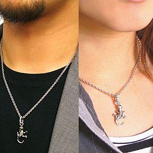 シルバーアクセサリー メンズ ペンダント・ネックレス トカゲ アジアン