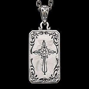 シルバーアクセサリー メンズ ペンダント・ネックレス タロットカード 隠者 クロス リバーシブル pe1695 ペンダントトップのみ |  | 02