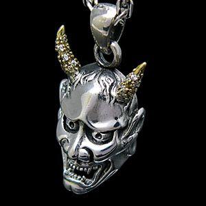 シルバーアクセサリー メンズ ネックレス・ペンダント 般若・面 シルバーアクセサリー メンズ ネックレス・ペンダント 般若・面