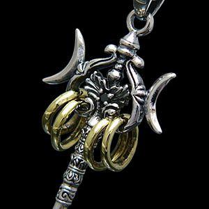 シルバーアクセサリー メンズ ネックレス・ペンダント 錫杖