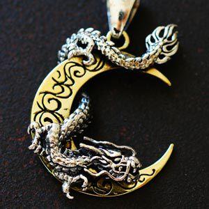 メンズ ネックレス・ペンダント シルバーアクセサリー 龍・ドラゴン 和
