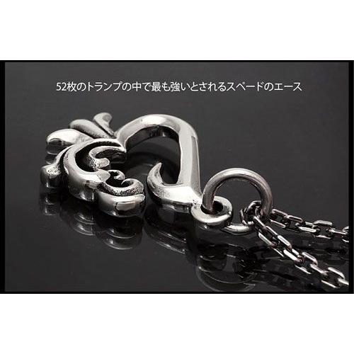 シルバーアクセサリー シルバーネックレス メンズ スペード エース