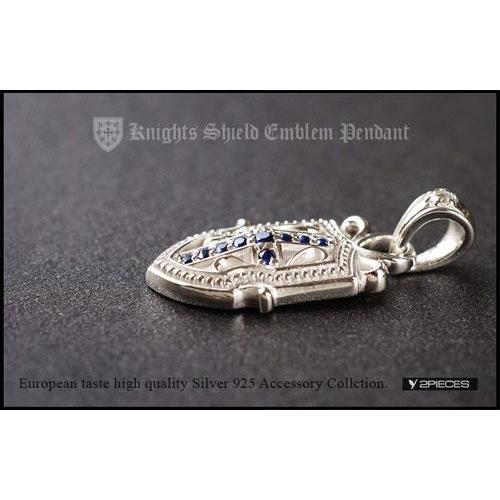 ペンダント ネックレス シルバーアクセサリー メンズ シールド