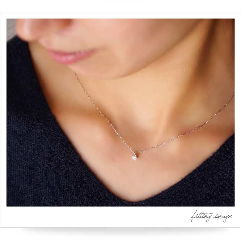 ひと粒天然ダイヤネックレスpe2127 ジュエリー ペンダント・ネックレス プラチナ レディース シンプル チェーンの長さ40 |  | 08