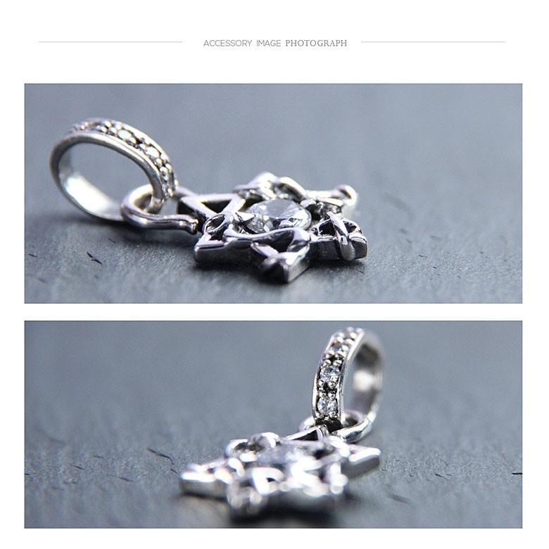 シルバーペンダントトップ pe2144 シルバーアクセサリー ペンダントトップ メンズ 六芒星 ペンダントトップのみの商品の画像