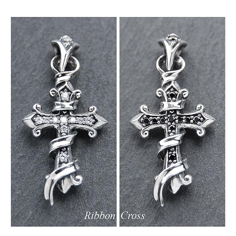 シルバークロストップ pe2145 シルバーアクセサリー ペンダントトップ メンズ リボン ペンダントトップのみの商品 |  | 04