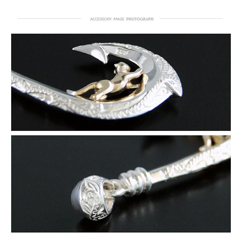 猫の釣り針 pe2157 シルバーアクセサリー ペンダントトップ メンズ 猫 ペンダントトップのみの商品 |  | 03