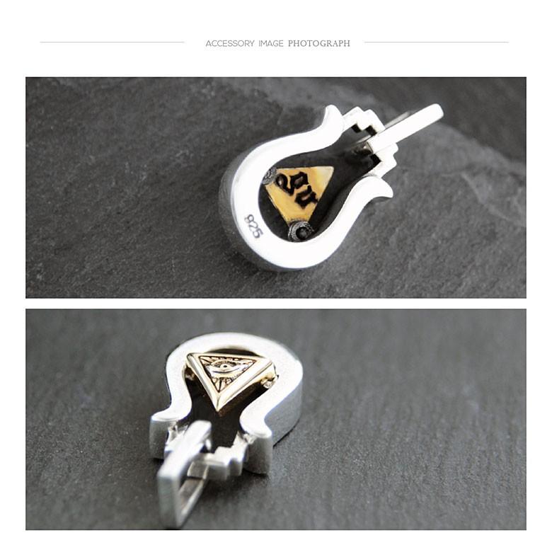 プロビデンスの目×馬蹄 pe2158 シルバーアクセサリー ペンダントトップ メンズ 馬蹄・ホースシュー ペンダントトップのみの商品 |  | 03