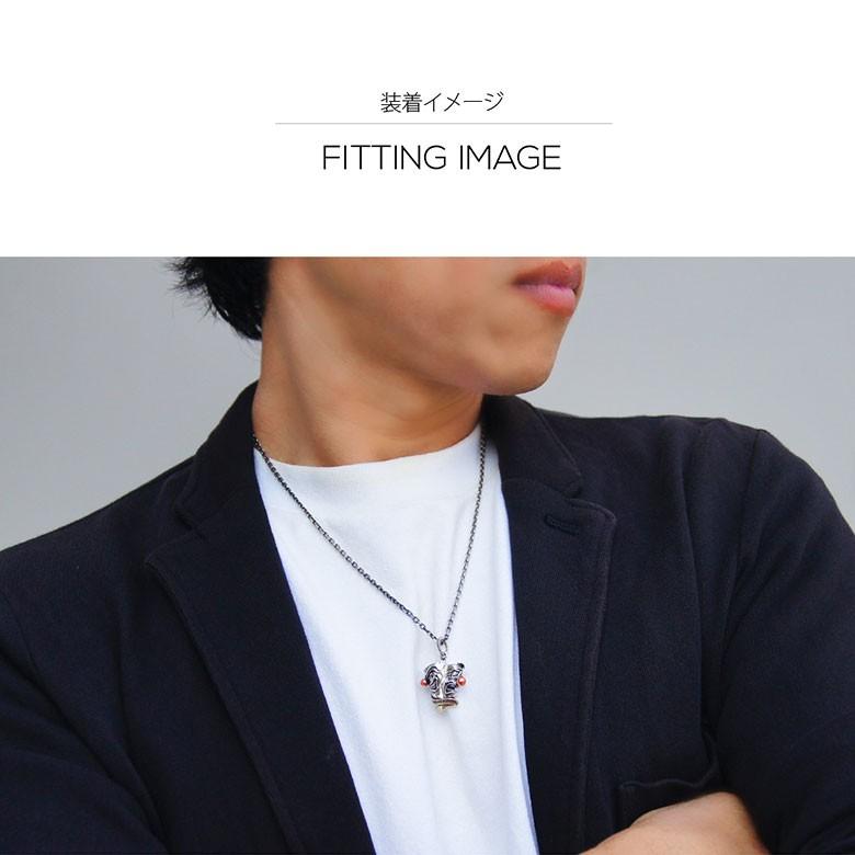 シルバーネックレス pe2189-ch シルバーアクセサリー ネックレス メンズ トゥーフェイス c0065の50ｃｍチェーン付の画像