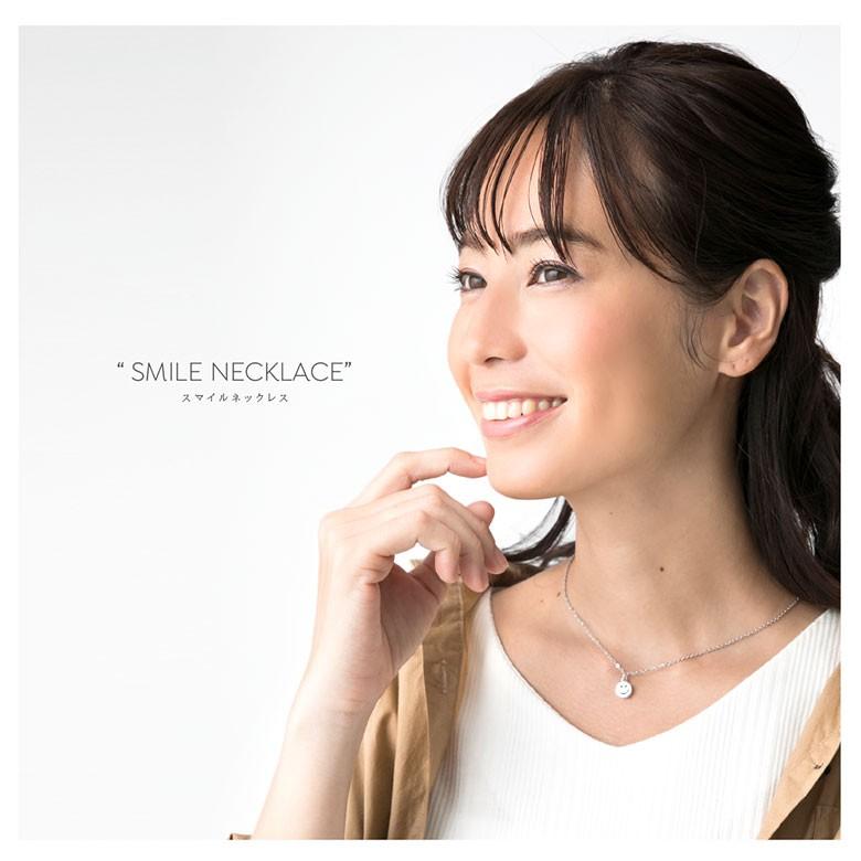 189sNc【人気】ダイヤ　ネックレス CZ スマイル　シルバーチェーン LARA Christie ネックレス レディース 18金 プラチナ H&C