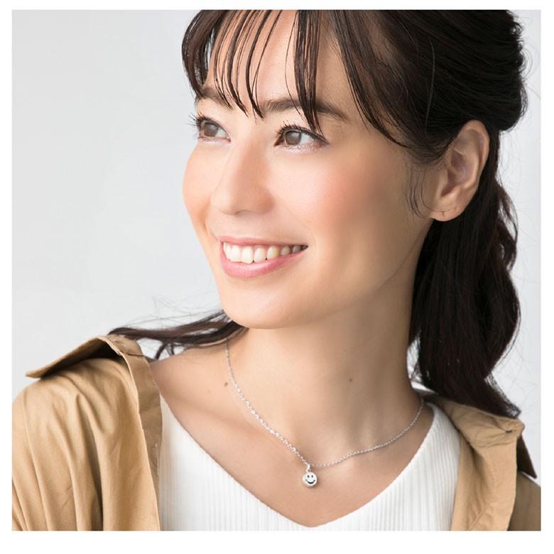 pe2192 シルバーアクセサリー ネックレス レディース スマイル 5cmのアジャスターが付いた40cmのステンレスチェーン |  | 04