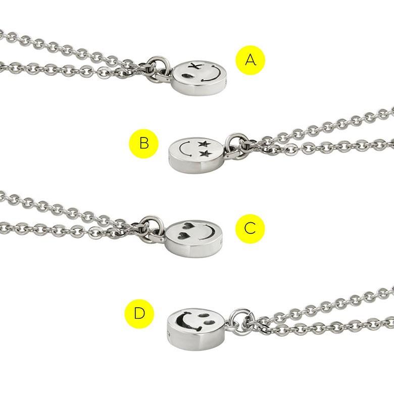 pe2192 シルバーアクセサリー ネックレス レディース スマイル 5cmのアジャスターが付いた40cmのステンレスチェーン |  | 07