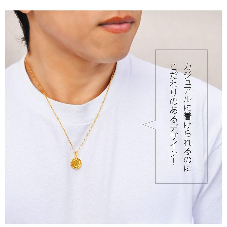pe2193 シルバーアクセサリー ネックレス 男女兼用 スマイル 5cm