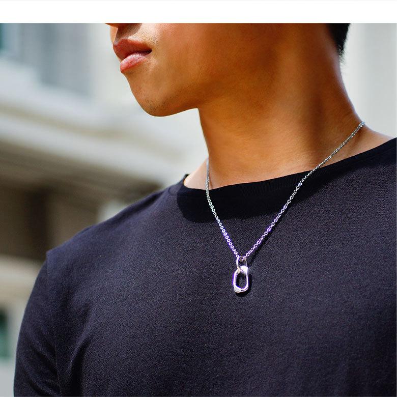 シンプルネックレス pe2220 シルバーアクセサリー ネックレス メンズ