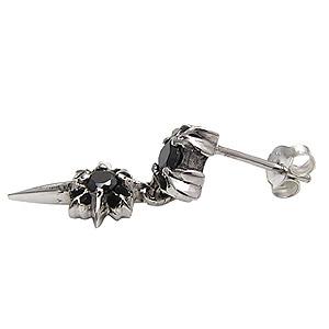 ピアス メンズ シルバーピアス メンズピアス クロス ブラック