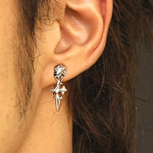 ピアス メンズ シルバーピアス メンズピアス ドロップピアス クロス 楯 pi0348 バラ売り |  | 05