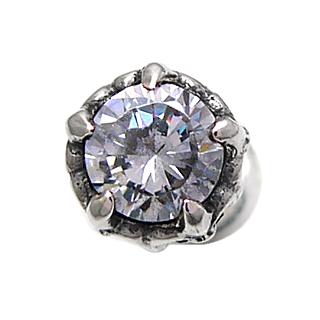シルバーアクセサリー ピアス メンズ シルバーピアス フレア ジルコニア pi0369 ペア売りの画像