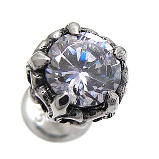 シルバーアクセサリー ピアス メンズ シルバーピアス フレア ジルコニア pi0369 ペア売りの画像