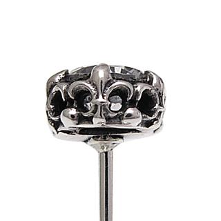 シルバーアクセサリー ピアス メンズ シルバーピアス フレア ジルコニア pi0369 ペア売りの画像