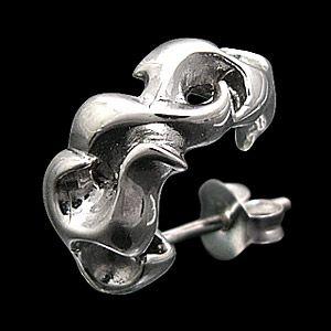 シルバーアクセサリー メンズ ピアス トライバル・炎 タトゥー pi0395